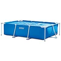 Intex, Piscina galvanizada retangular de armação metálica, 2.282 litros