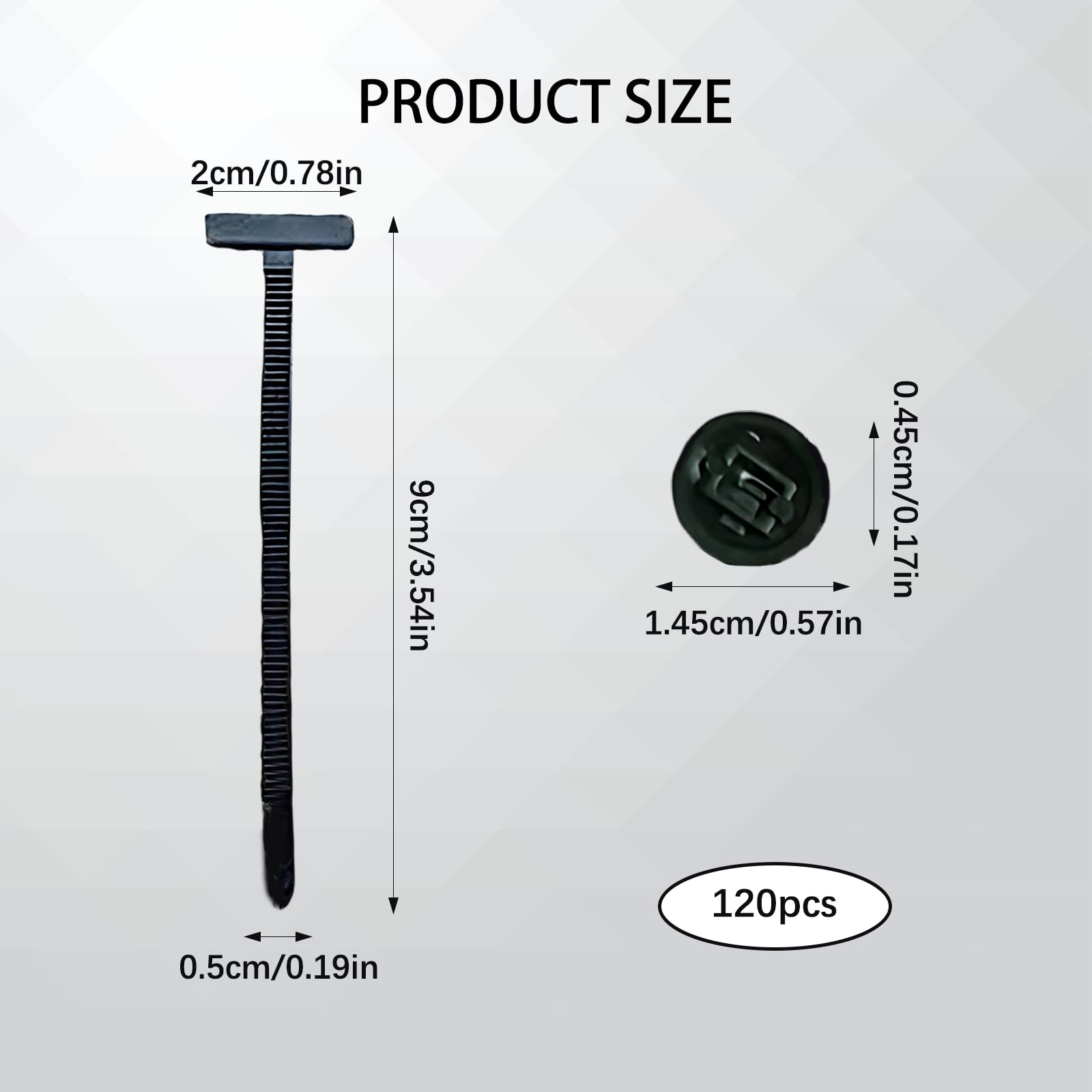 120 Pcs Cable Tie Buckle, Nylon Universal Cable Tie Buckle, Universal Self-Locking Zip Tie Clips - Image 2