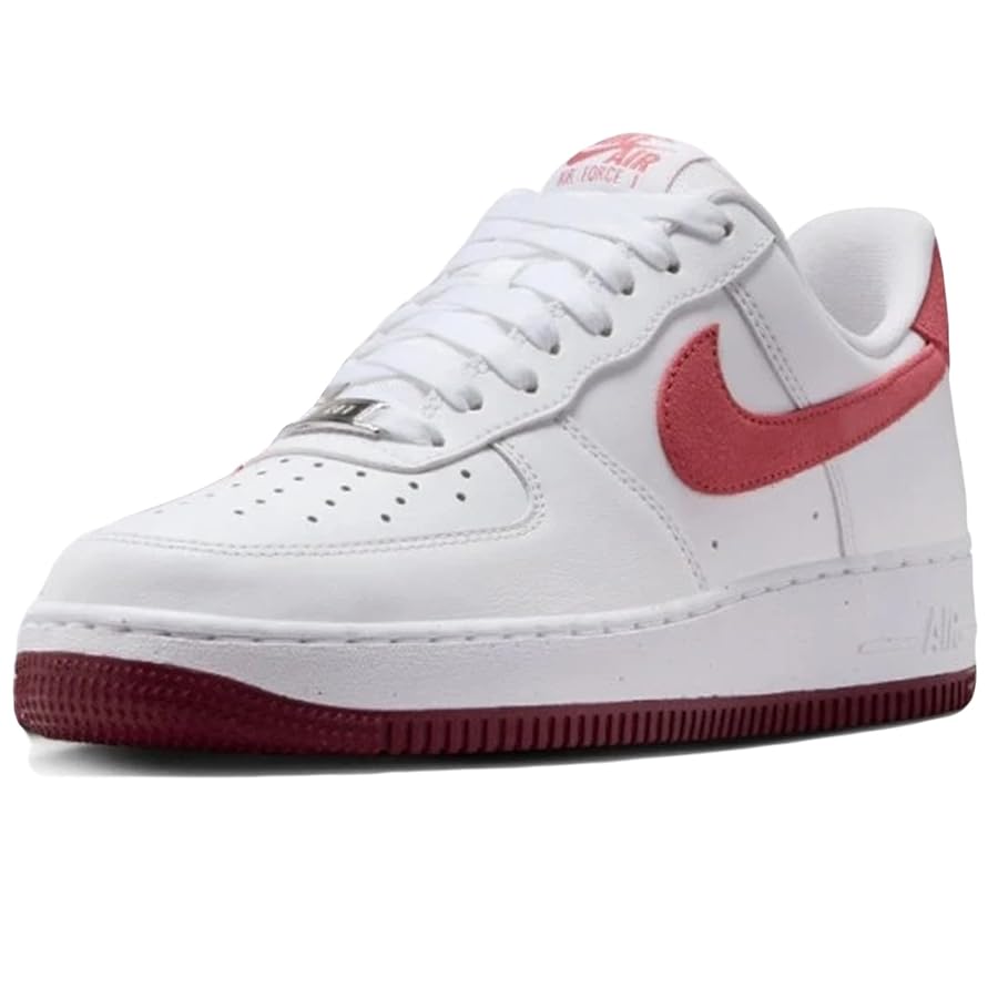 (W) Nike Air Force 1 Low White Red ★ かわいい!!! Amazon.com | Nike Air Force 1 Low Womens Sneakers, White