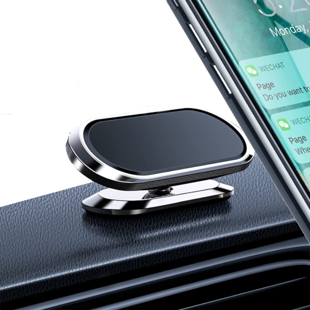 dashmagCar Phone Holder Magnetic Mount Dashboard, Sticks in Car or Van, Strong Universal Holder, 360 Rotatable Cradle Tilts, FREE Large Metal Plates,For Apple iPhone Pro Max, Samsung