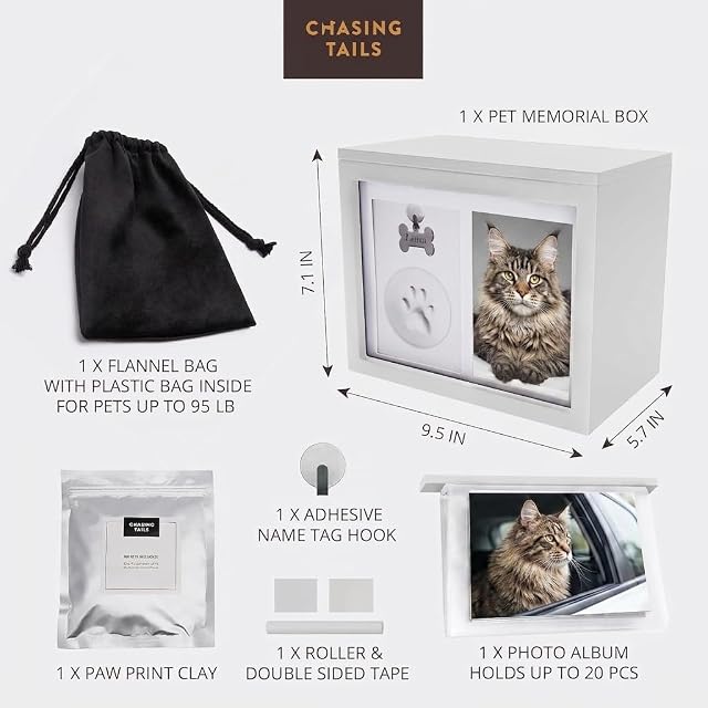 Foto 2 de 8 de Chasing Tails Urna Blanca para Animal Doméstico