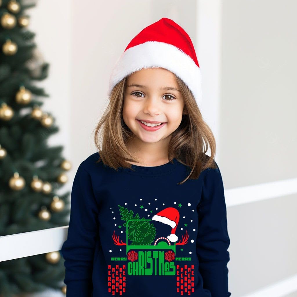 Kids Christmas Sweatshirt Boys Girls Ugly Xmas Santa Dinosaur Graphic Shirt Toddler Pullover Long Sleeve Outfit Tops - Image 3