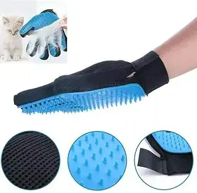 Luva Escova Nano Magnética Tira Pelos Dos Pets Cães E Gatos - Cores sortidas