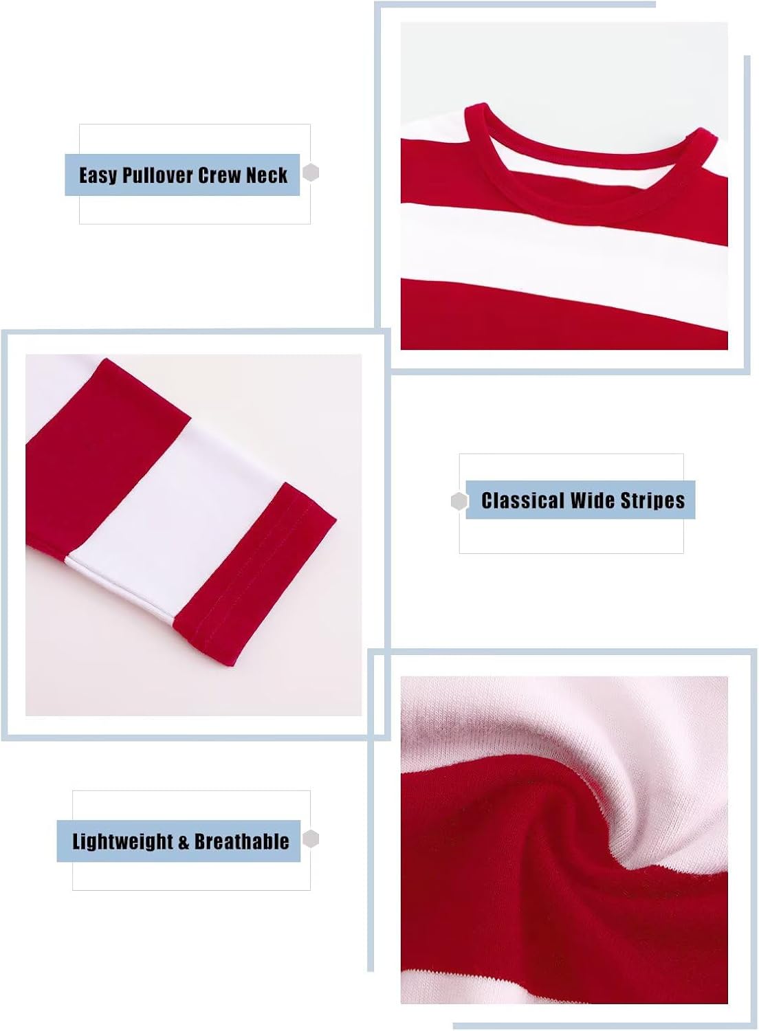 Boys Rainbow Striped Shirts for Kids Long Sleeve Cotton T-Shirts O-Neck Tops - Image 6