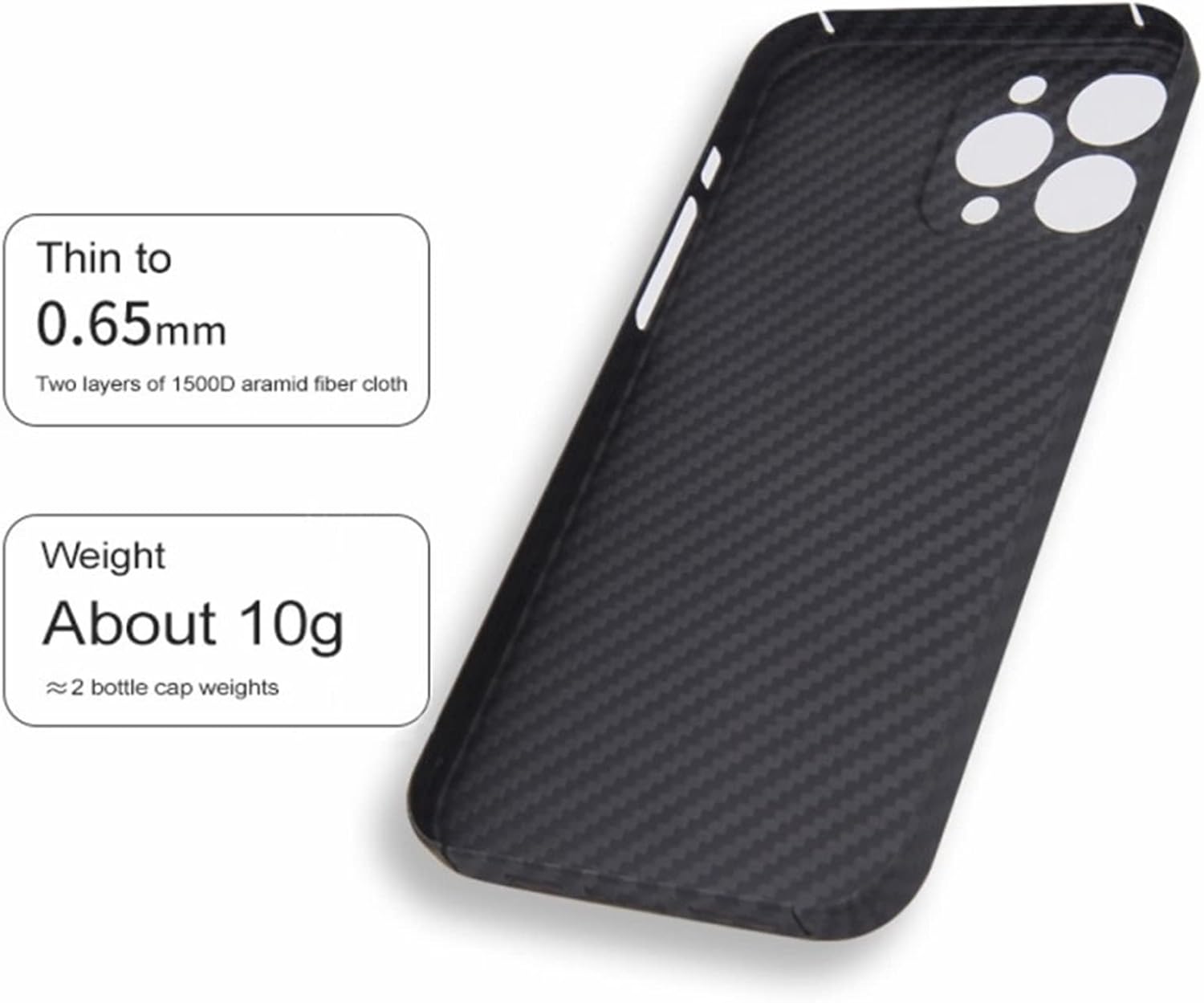 CZKE Ultra Thin Carbon Fiber case for iPhone 13Pro Max case Real Carbon Fiber Matte Aramid Slim Light Shockproof Case (Color : Blue, Size : for iPhone 13 Pro)