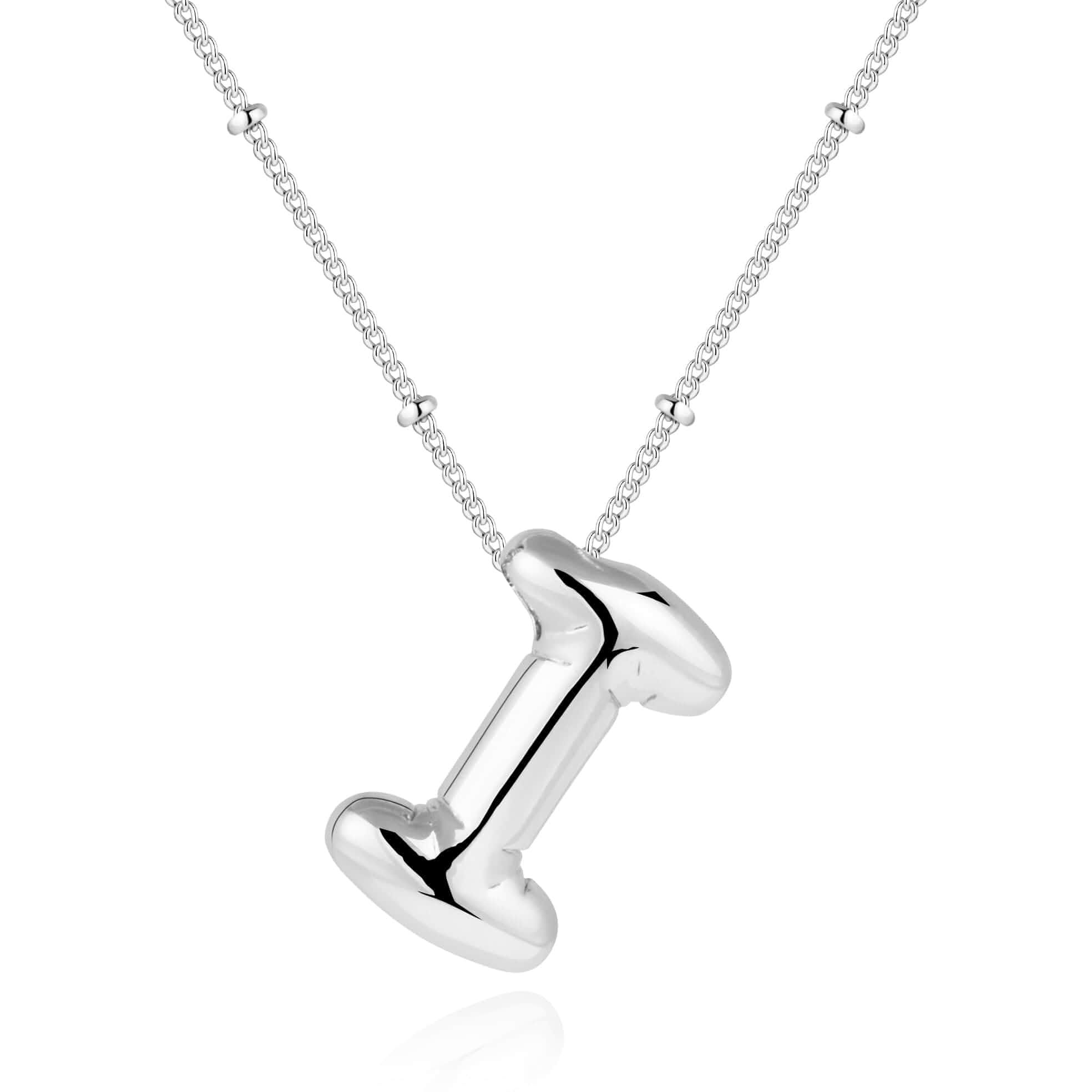Inerney Gold Bubble Letter Necklace Initial Necklaces for Women, Chunky 14K Plated Balloon Initials, Trendy Charm Non Tarnish Custom Name Pendant Jewelry Gifts for Mom