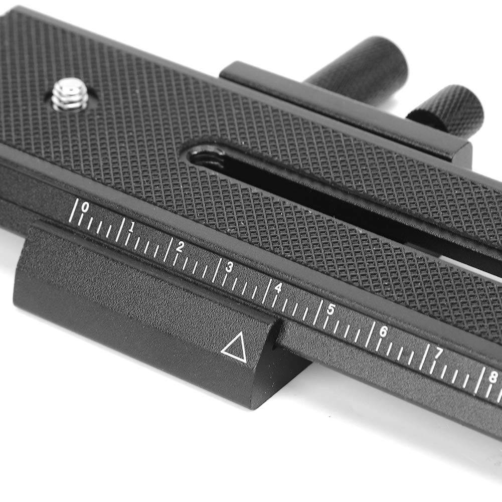 Socobeta Schwarzer Nahaufnahmekameraschieber Universal Alloy Rail Slider für Nahaufnahmen