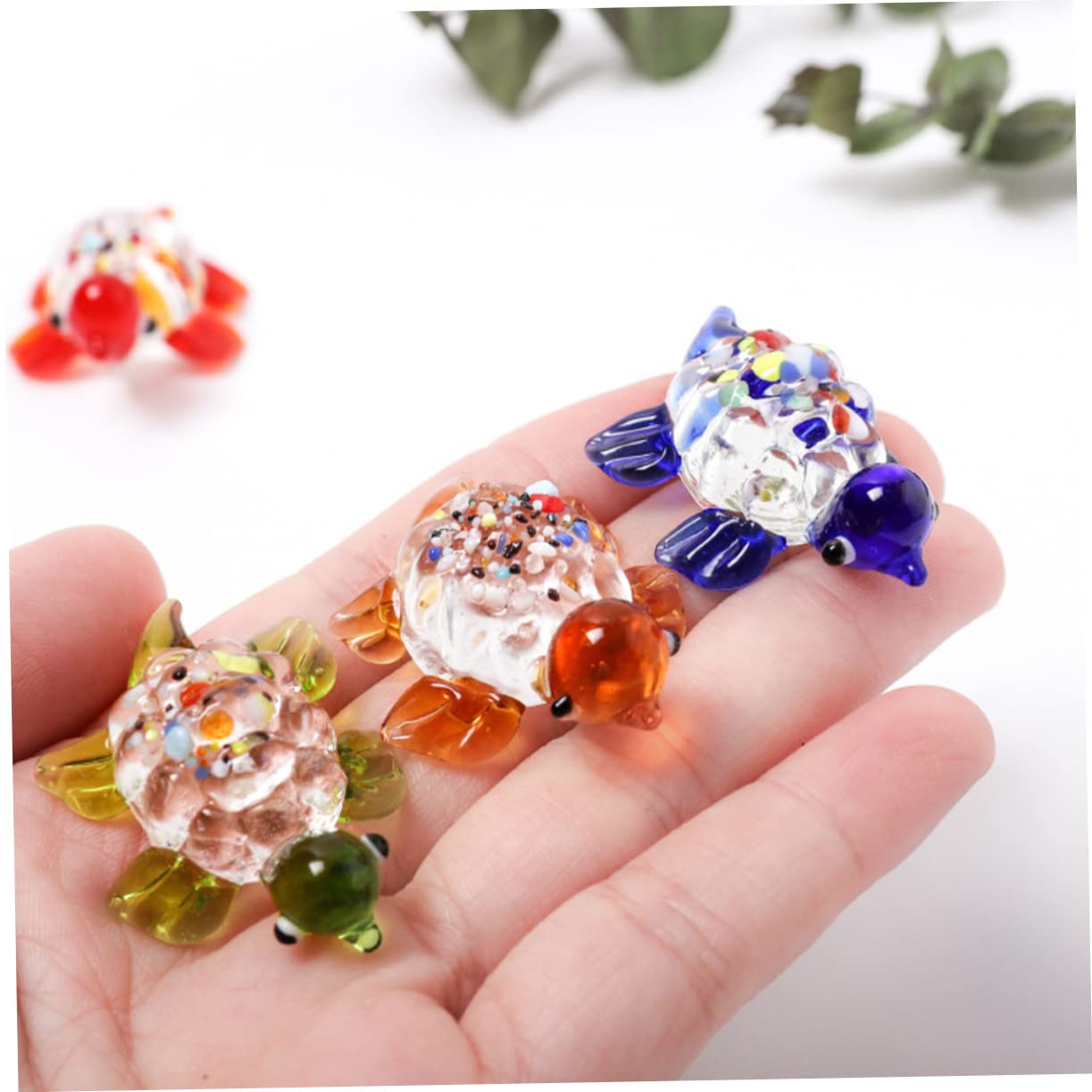MAGICLULU PCS Ornamento Fish Tank Decor Vitroleros para Mini Figura Mini All'Aperto Statua Figura Modelli Alta Borosilicato di Mare
