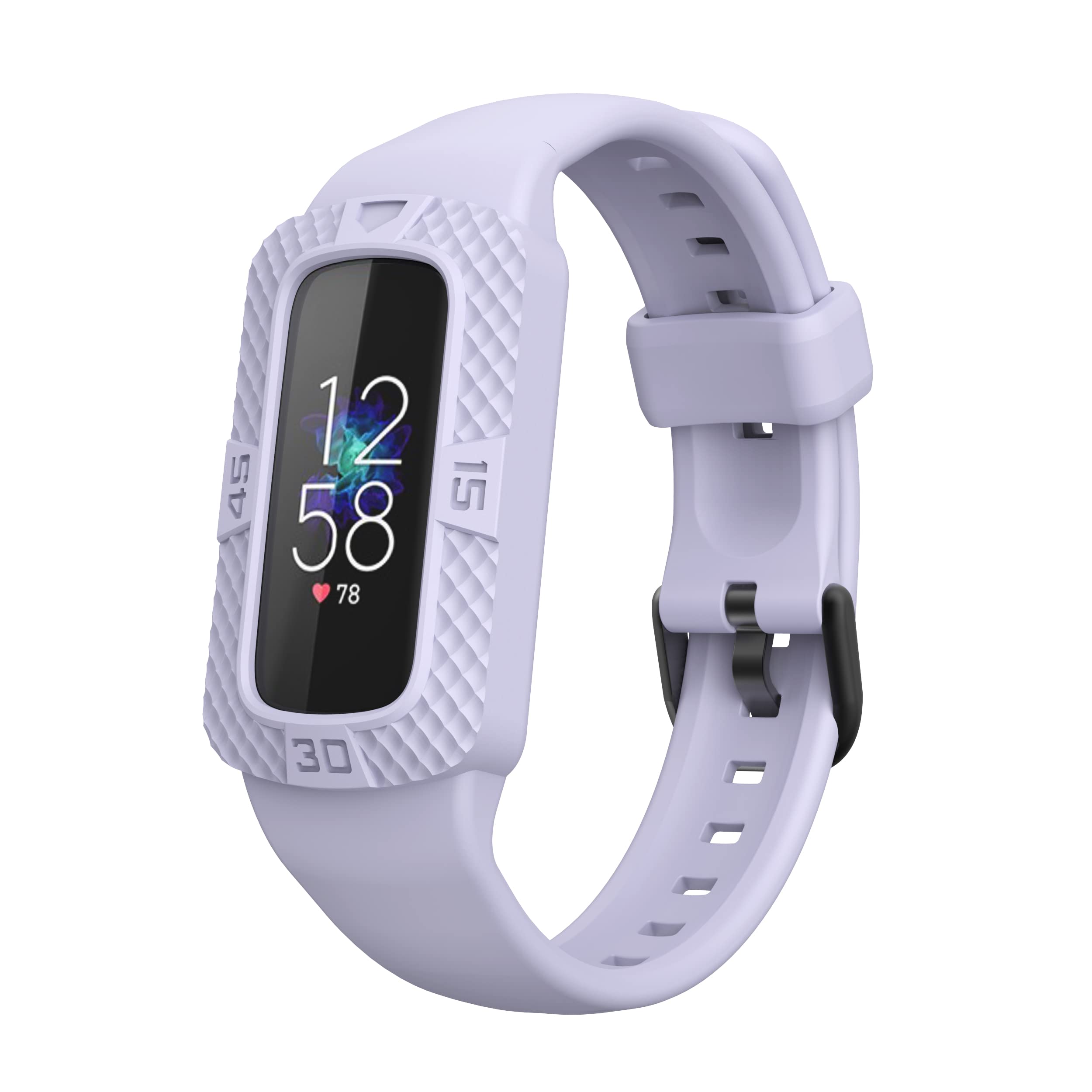 GELISHI Band Compatible with Fitbit Luxe Band, Women Men Rugged Bumper Case Sports Band TPU Wristband Waterproof for Fitbit Luxe