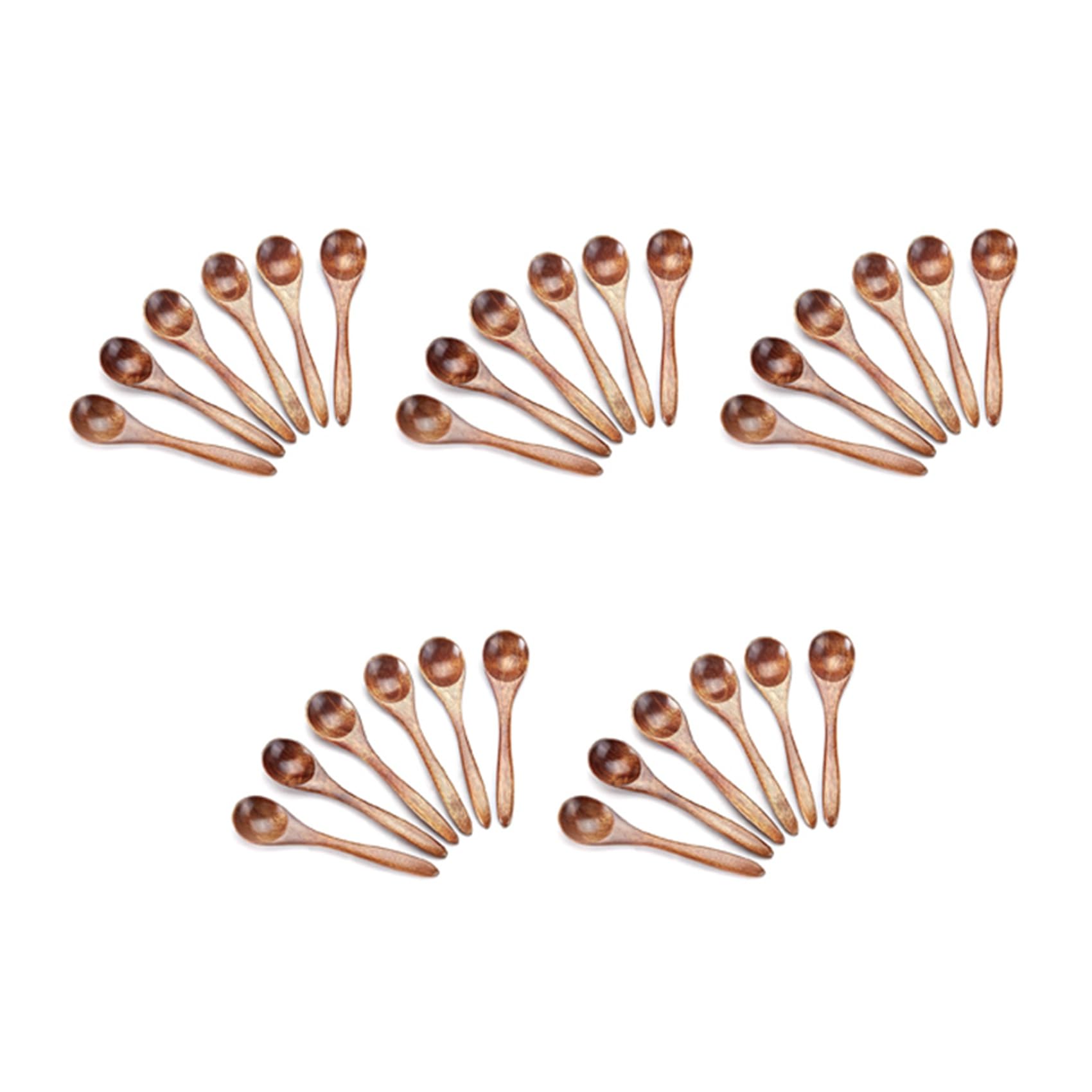 Hndhbfgrt Small Wooden Spoons, 30Pcs Wooden Teaspoon for Cooking Small Condiments Spoon, Mini Wooden for Daily Use