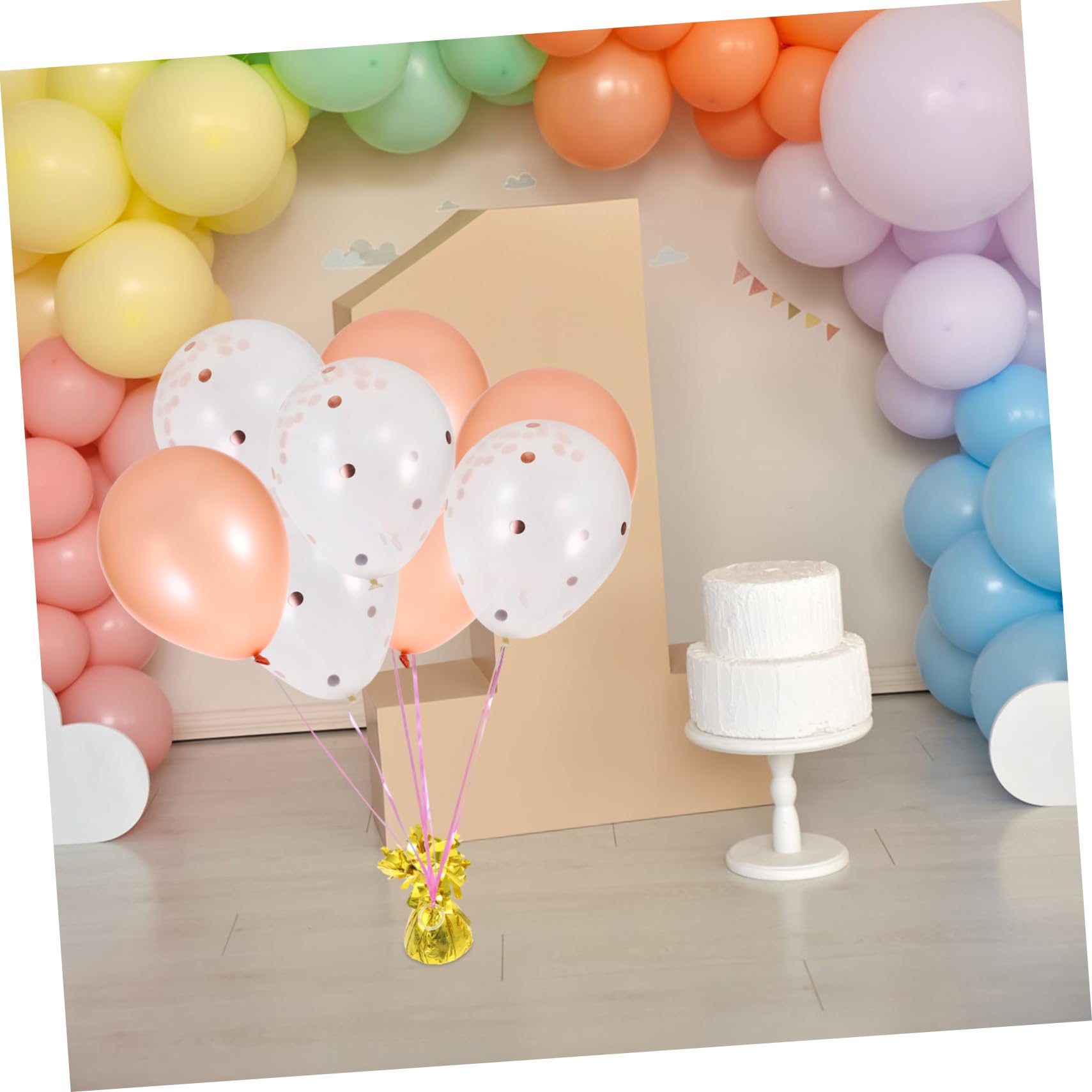 Blocchi di Peso per Palloncini Oro 5 Pezzi in Foglio di Alluminio