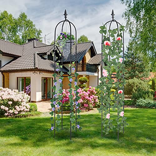 Garden Trellis For Climbing Plants Tower Obelisk Garden Trellis 6Ft Tall Plant Support Vine Supports Plant Tower For Climbing Vines And Flowers Stands 2 Pack #TOP7