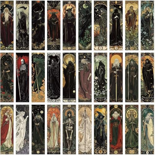 Segnalibri Mago, 30 Pezzi Di Etichette Per Pagine Di Libri, Set Di Segnalibri Di Carta Vintage, Divertenti Segnalibri Fai Te Con Clip Per Pagine, Maghi Per Contrassegnare I Segnalibri Per Uomini