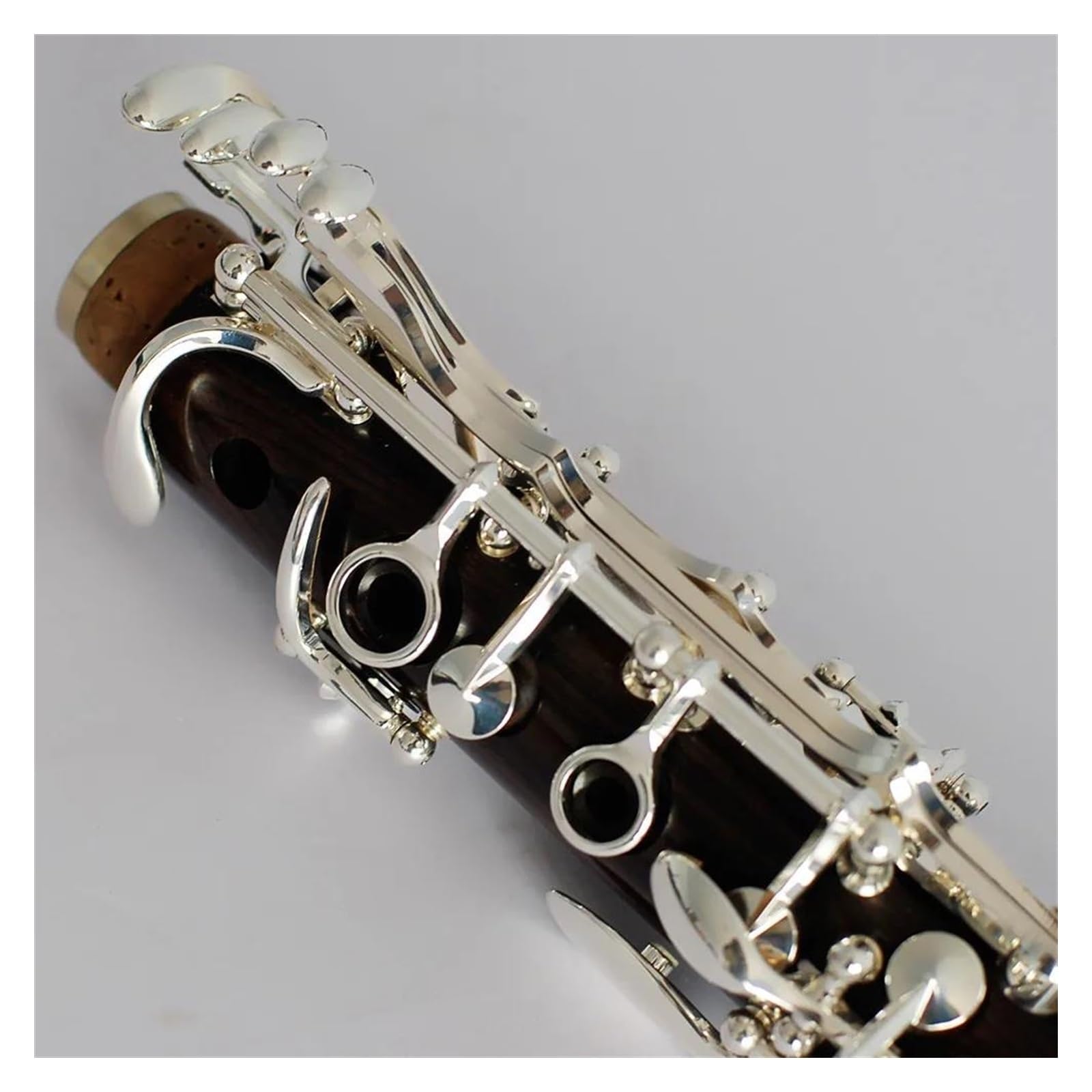 Znakomity instrument klarnetowy z wybranym hebanowym korpusem i posrebrzanymi klawiszami 17 klawiszy w Bb Klarnet Instrumenty
