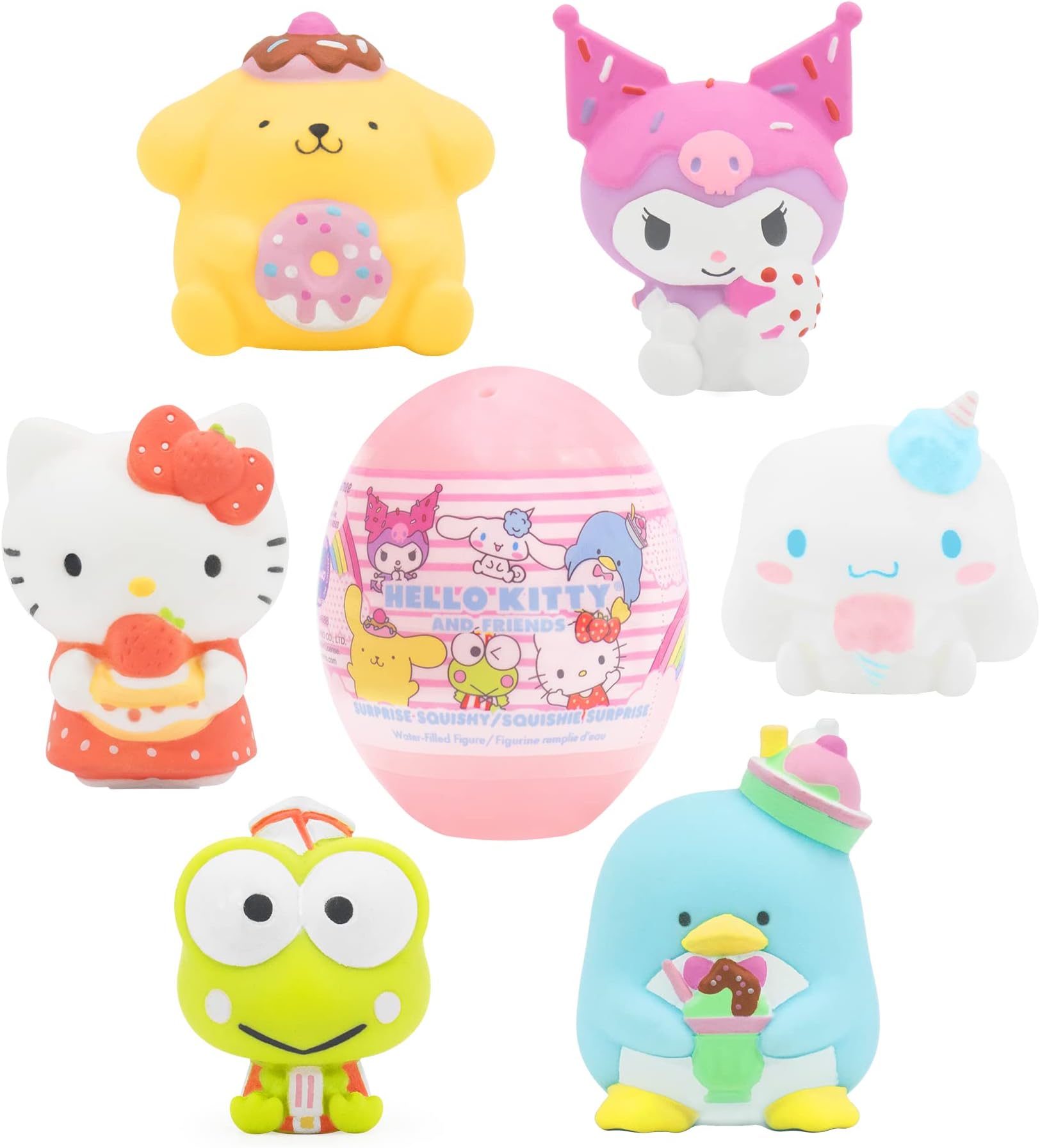 Sanrio Hello Kitty and Friends Cute Water Filled Surprise Capsule Squishy Toy [Series 2] [Birthday Gift Bag, Party Favor, Gift Basket Filler, Stress Relief Toy] – 1 Pc. (Mystery – Blind Capsule)
