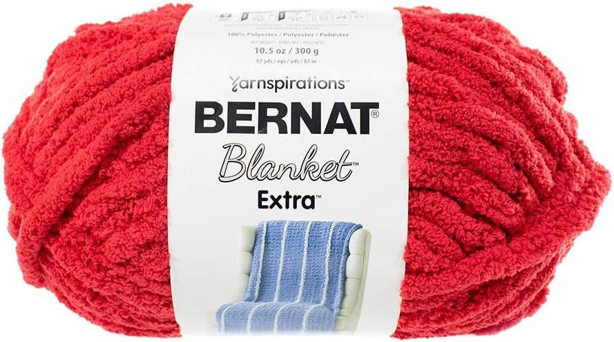 CRAFT COUNTY Bernat Blanket Extra Yarn – Jumbo (97 Yards) – Multiple Colors – Blankets, Pillows, and Baskets - Great for DIY Craft Project