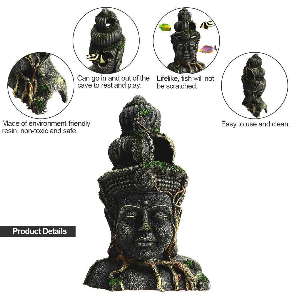 Buddha Aquarium Dekoration Bronze Buddha Aquarium Höhle für Fische