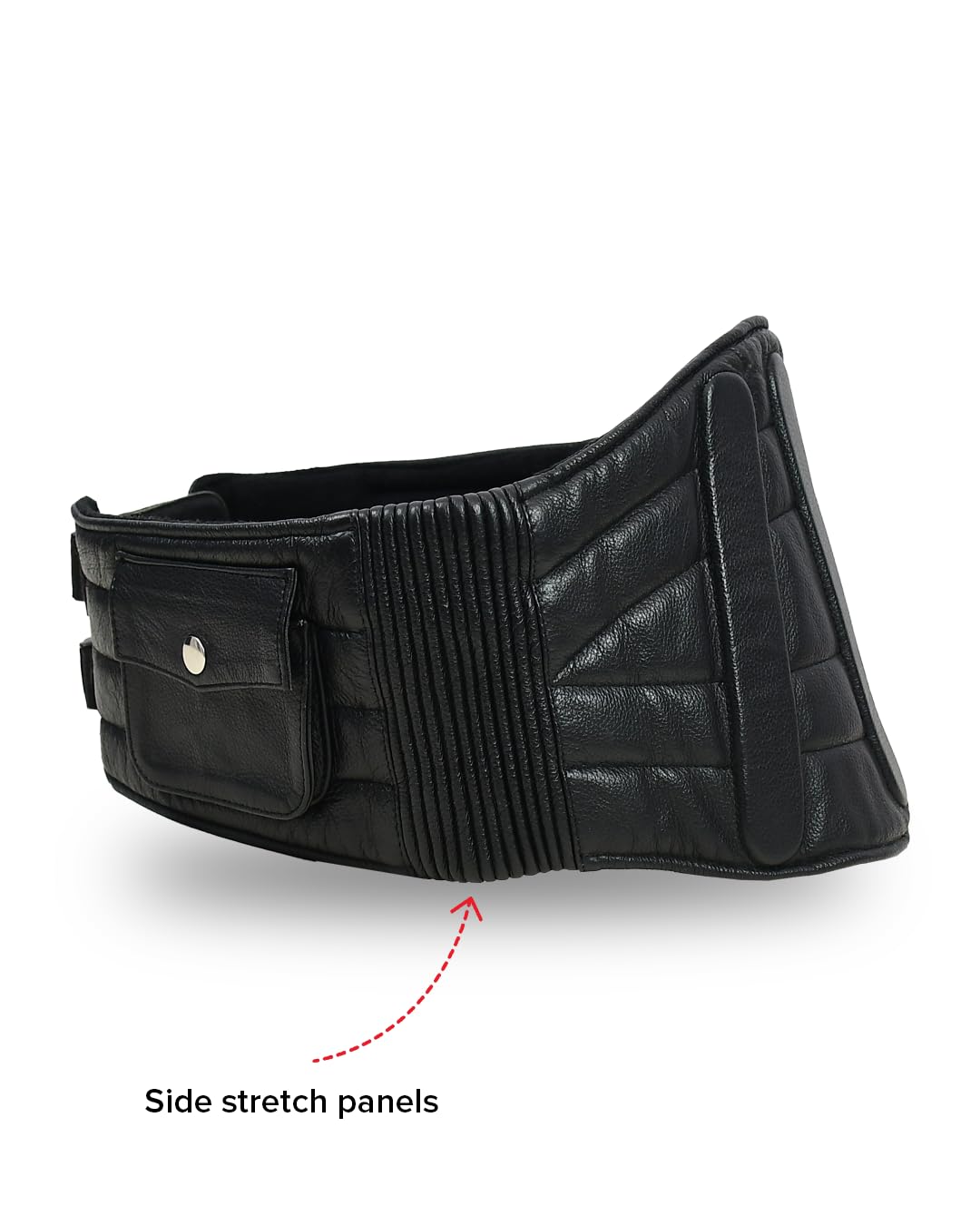 Therapeutic Back Brace Belt Black Medium