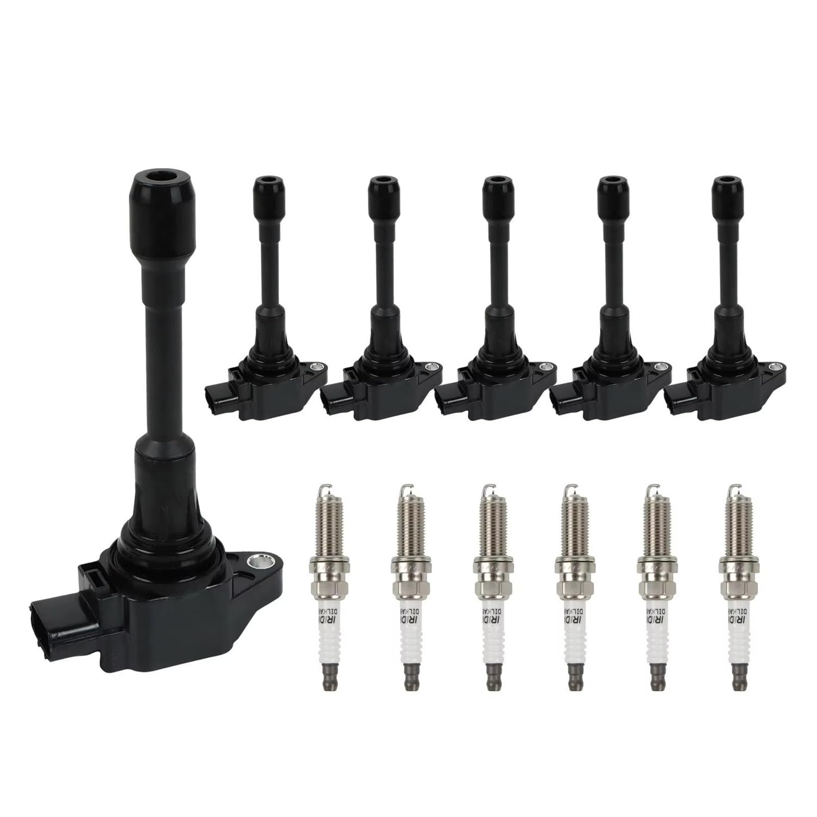 Compatible Con Nissan Para 370Z V6 3.7L 2009-2020 6 Piezas Paquete De Bobina De Encendido Juego De Bobinas De Lápiz Pieza De Repuesto UF617 22448EY00A DF8H11B Bobinas Encendido