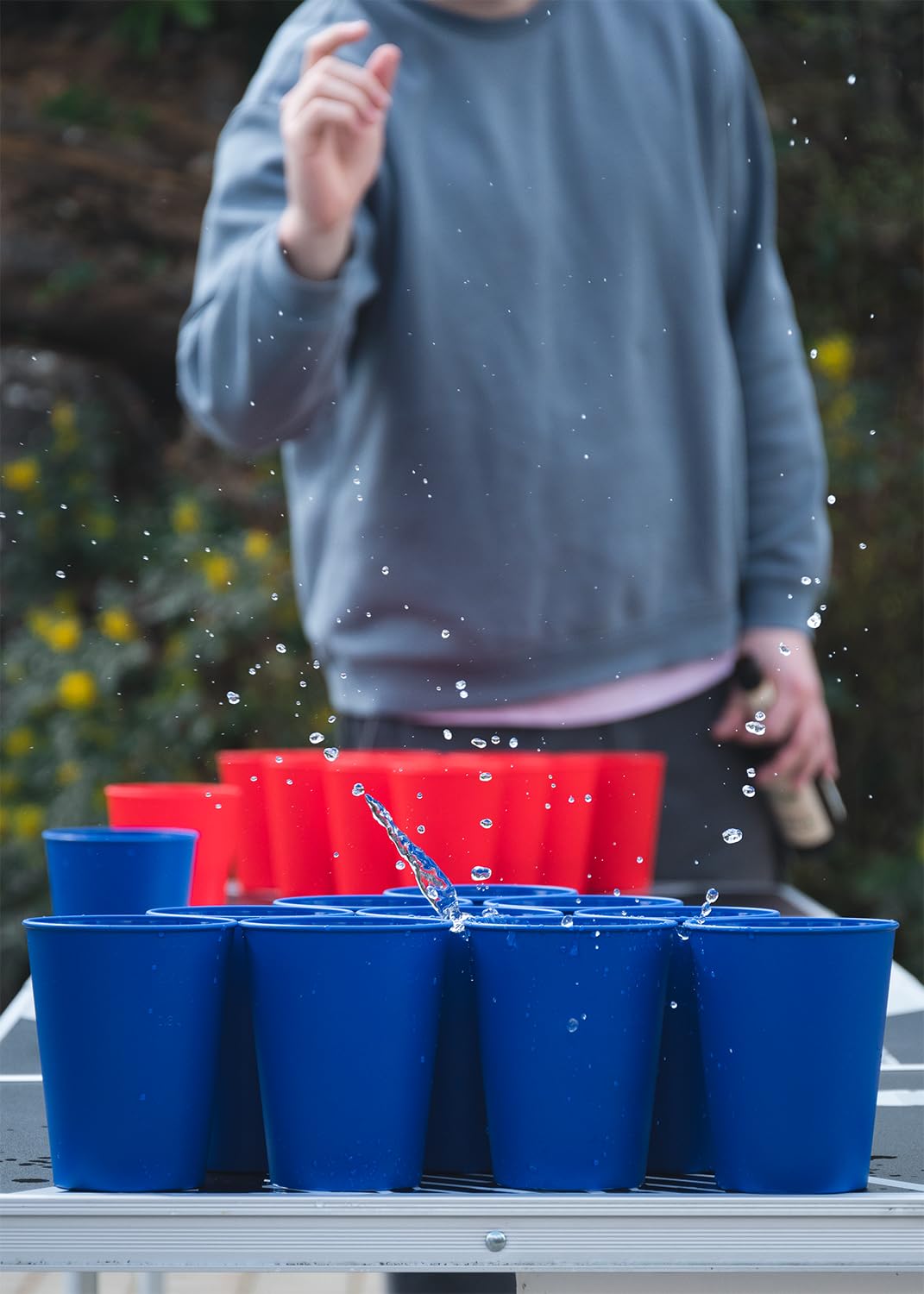 SoPro 22er Set Party Becher Plastik spühlmaschinenfest inkl. 3 Bälle | Made in Germany Hartplastik Mehrweg Partybecher wiederverwendbar 0,5 Liter - Party Becher Plastik, Plastikbecher Set