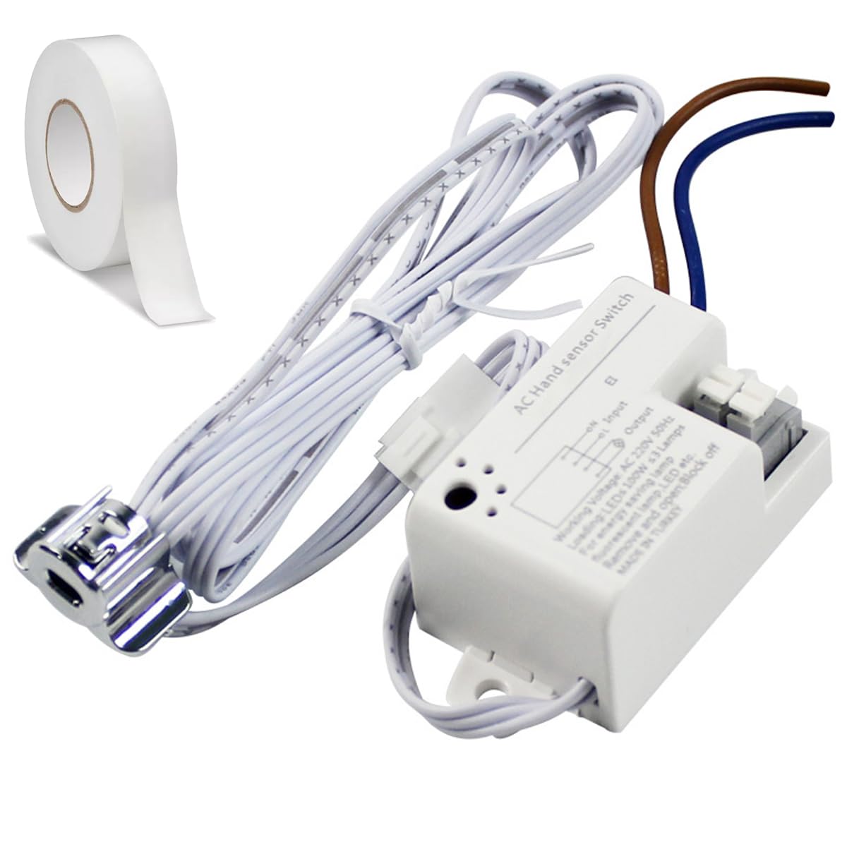 Acmerota Motion Sensor Light Switch Hand Wave Switch, 6cm Sensor Switch 10A, AC220V Air switch Contactless switch Suitable for Wardrobe Closet Storage Cabinet