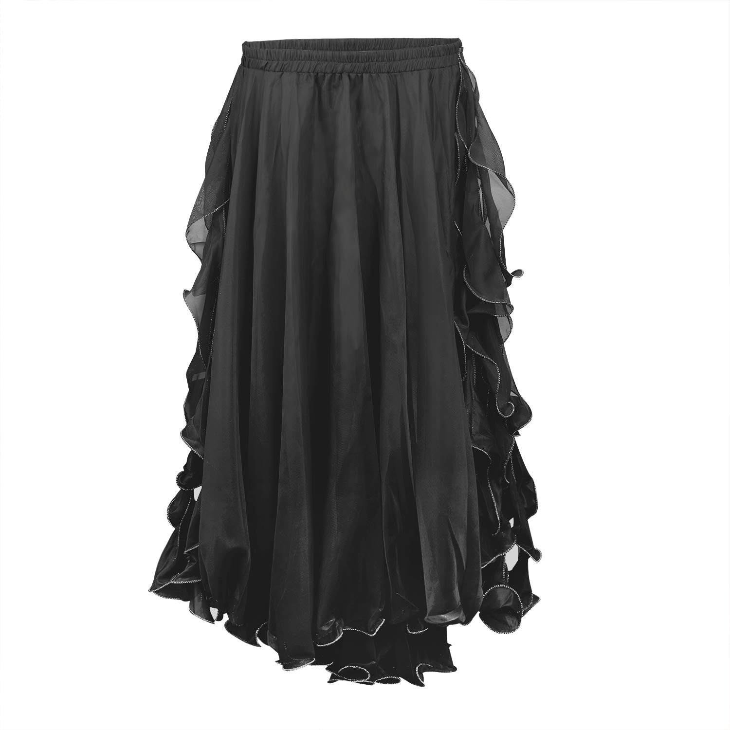 RUIXIA Jupe de Danse du Ventre Jupe Longue Danse Orientale en Mousseline de Soie Robe de Danse Orientale Costume Performance Costume Danseuse du Ventre