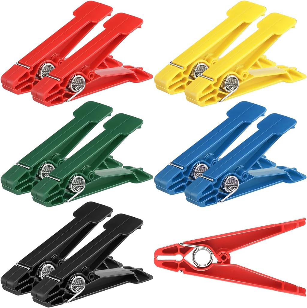 Azonee Graded Pinch Pin Exerciser, 10 Pack Finger Exerciser Thumb Exerciser Finger Strengthener Pinch Clips for Conditioning Grip Strength Trainer, 5 Colors