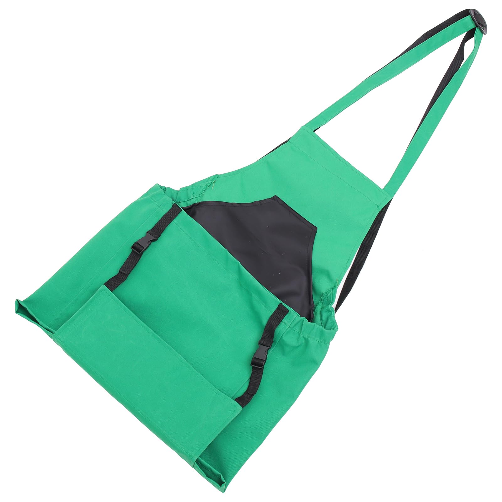 Delantal de Jardinería con Bolsas y Cinturón Ajustable Verde