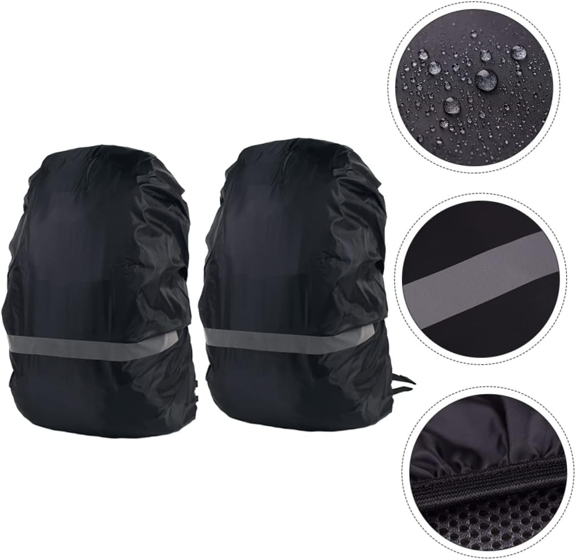 Yardwe Back Rain Cover Water Fanny Pouches Solid Reusable Reflective Zips Rains Cooler Duffle Foldable Bags