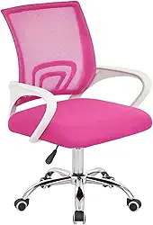 Cadeira de Escritório Ergonômica Stoel Start Home Office Confortável Secretária Giratória Encosto Respirável Mesh Rosa