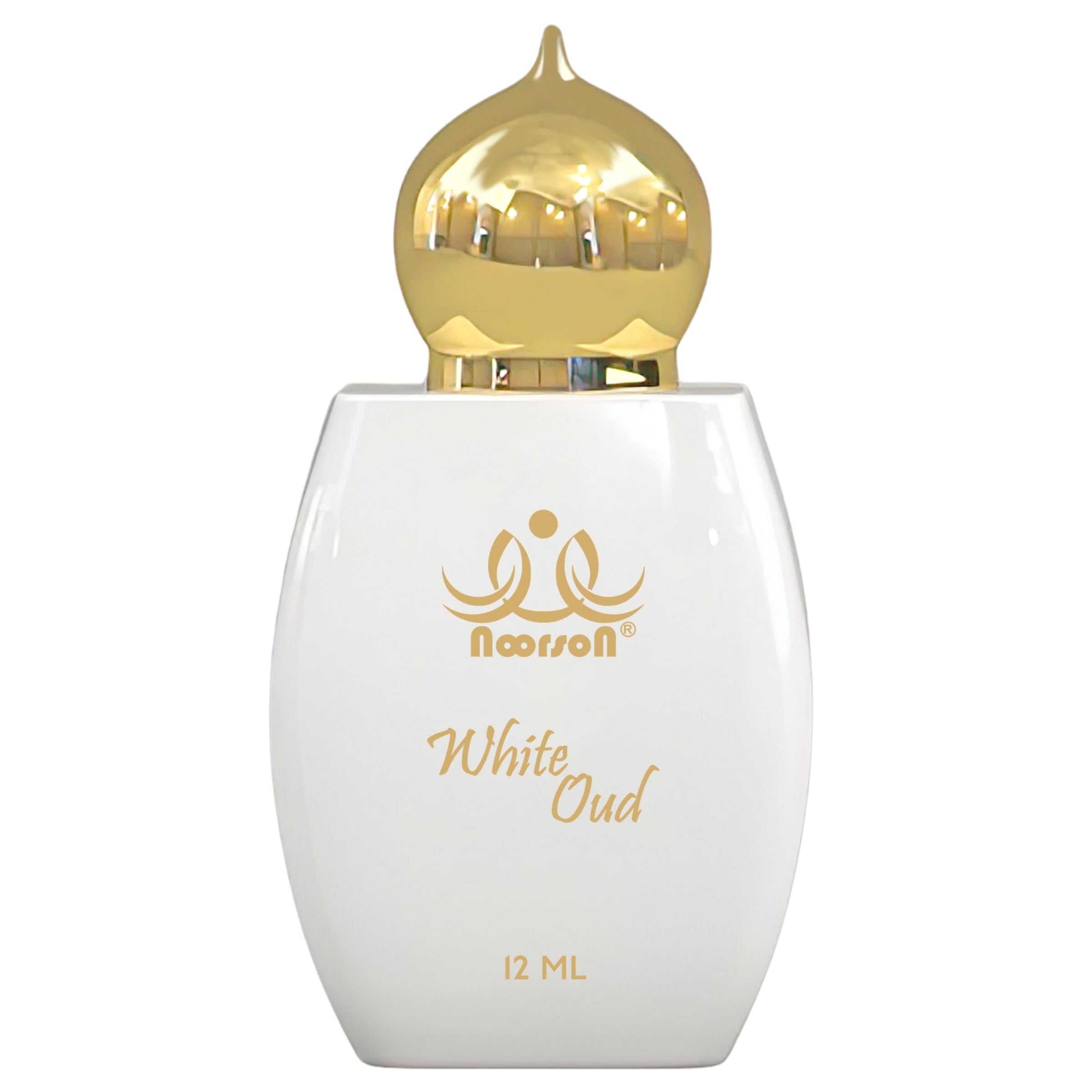White Oud Attar Perfume Oil for Men & Women 12ML, Arabic & French Blend with Oud, Amber & Woody Notes, Long-Lasting Non-Alcoholic Roll-On |