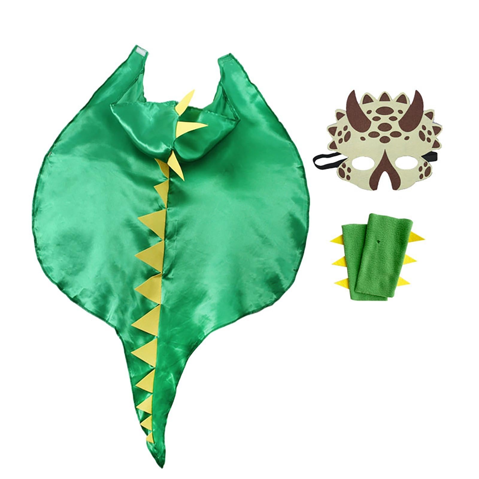 Fancy Dresses For Girls, Kids Dinosaur Cape Costume Hooded Dress Up Play For Halloween Parties And Role Play