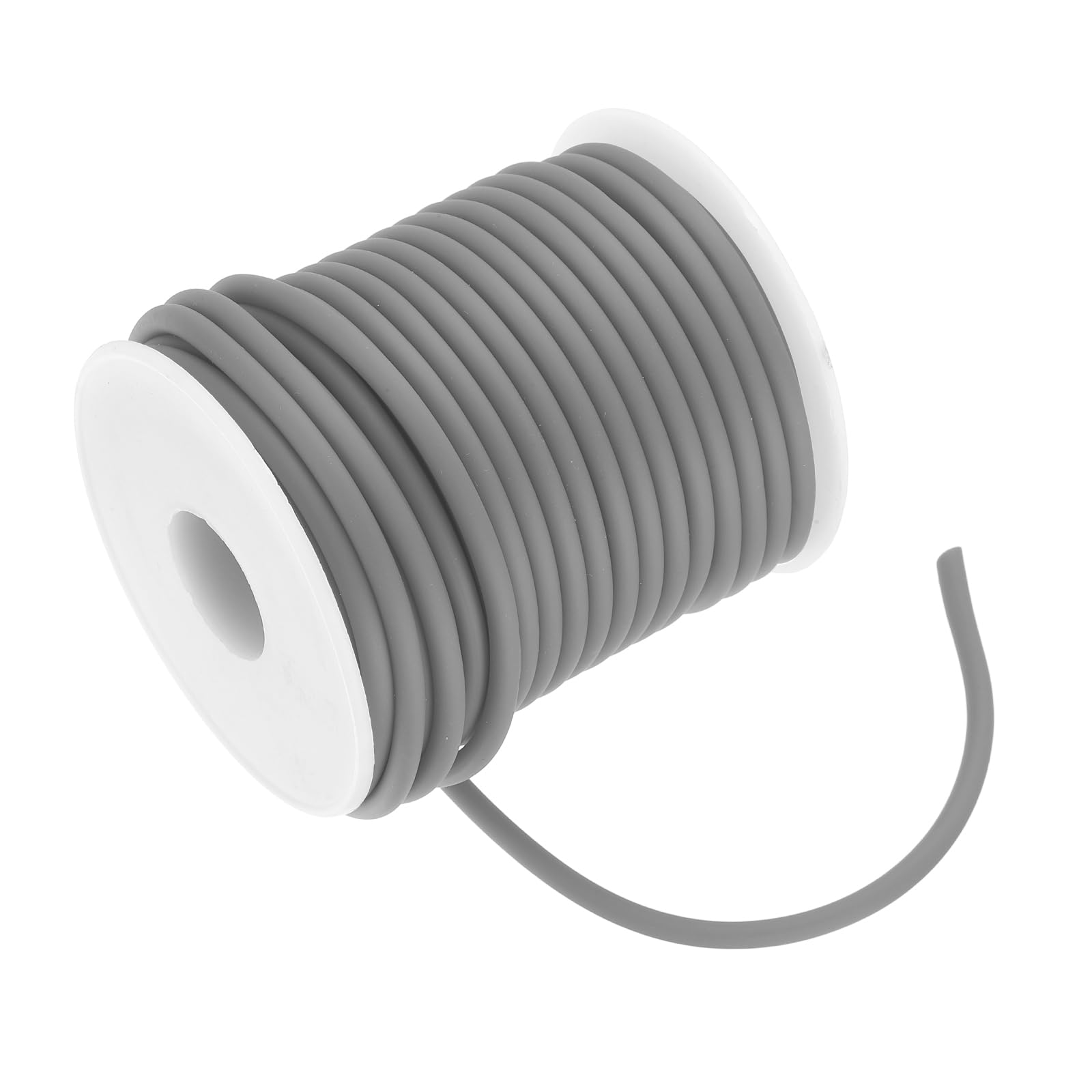 Cordon en silicone flexible gris de 15m pour enfilage facile de perles
