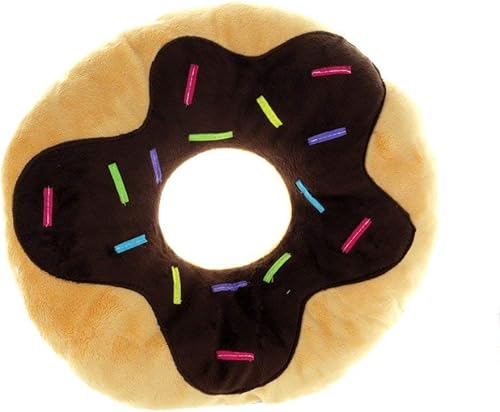 Snuggle Stuffs Sprinkles Donut - Almohada de felpa de 14 pulgadas (chocolate)