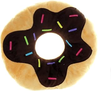 Snuggle Stuffs Sprinkles Donut 14" Plush Throw Pillow Chocolate