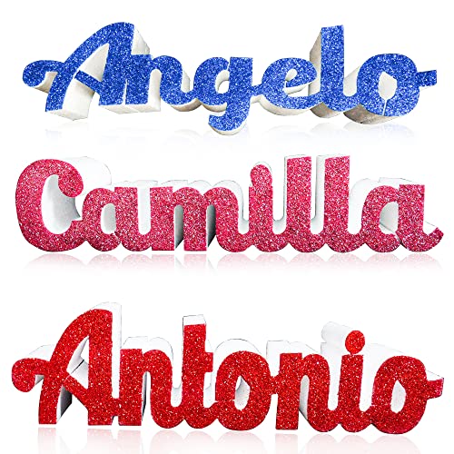 A&M Nome Polistirolo Personalizzato per Battesimo o Prima Comunione - Decorazione Scritta da Tavolo o Parete