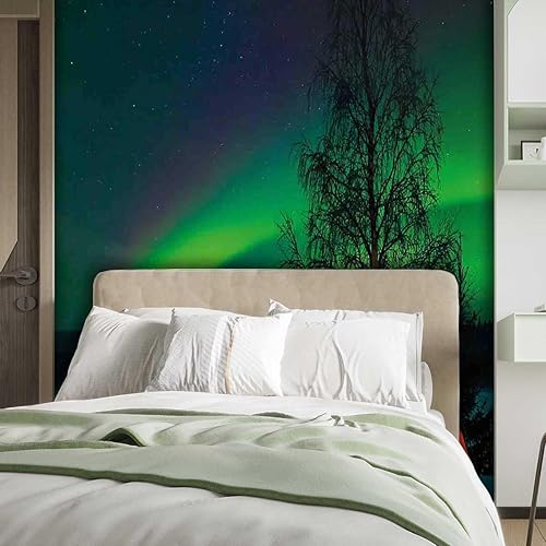 Miniatura 2 de Papel tapiz de Aurora Borealis para despegar y pegar, papel decorativo para gabinete, fácil de instalar (W) 40 pulgadas X (H) 31.5 pulgadas