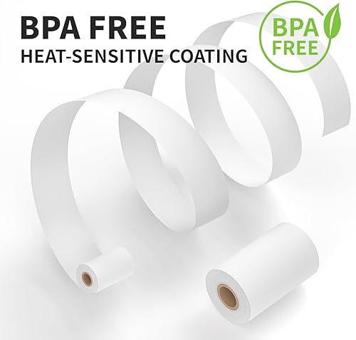 Miniatura 4 de Rollos de papel térmico para caja registradora POS de 2 14 "x 50' (10 rollos) sin BPA para todas las mini impresoras térmicas POS de 2.283 in