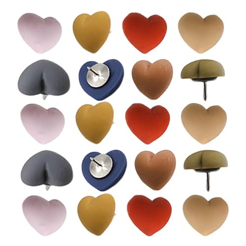 60pcs Matte Heart Push Pins: Cute Thumb Tacks for Bulletin
