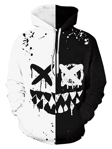 Men 3D Print Pullover Hoodies - Teen Women Graphic Sweatshirt
