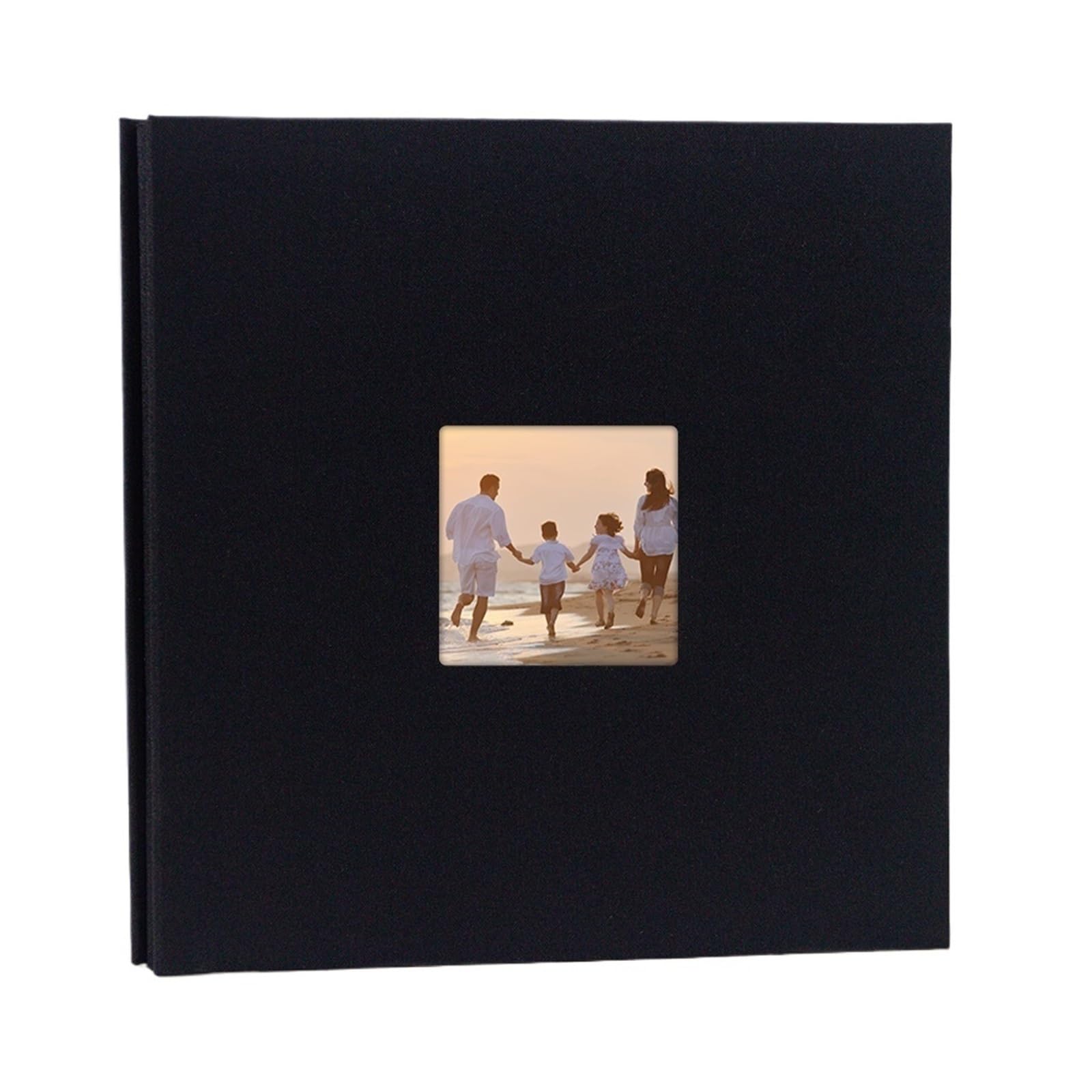 Album Fotografico Album fotografico extra large in lino - Un album super largo progettato for foto di formato 4x6 e 8x10 come regalo souvenir viaggio(Black)