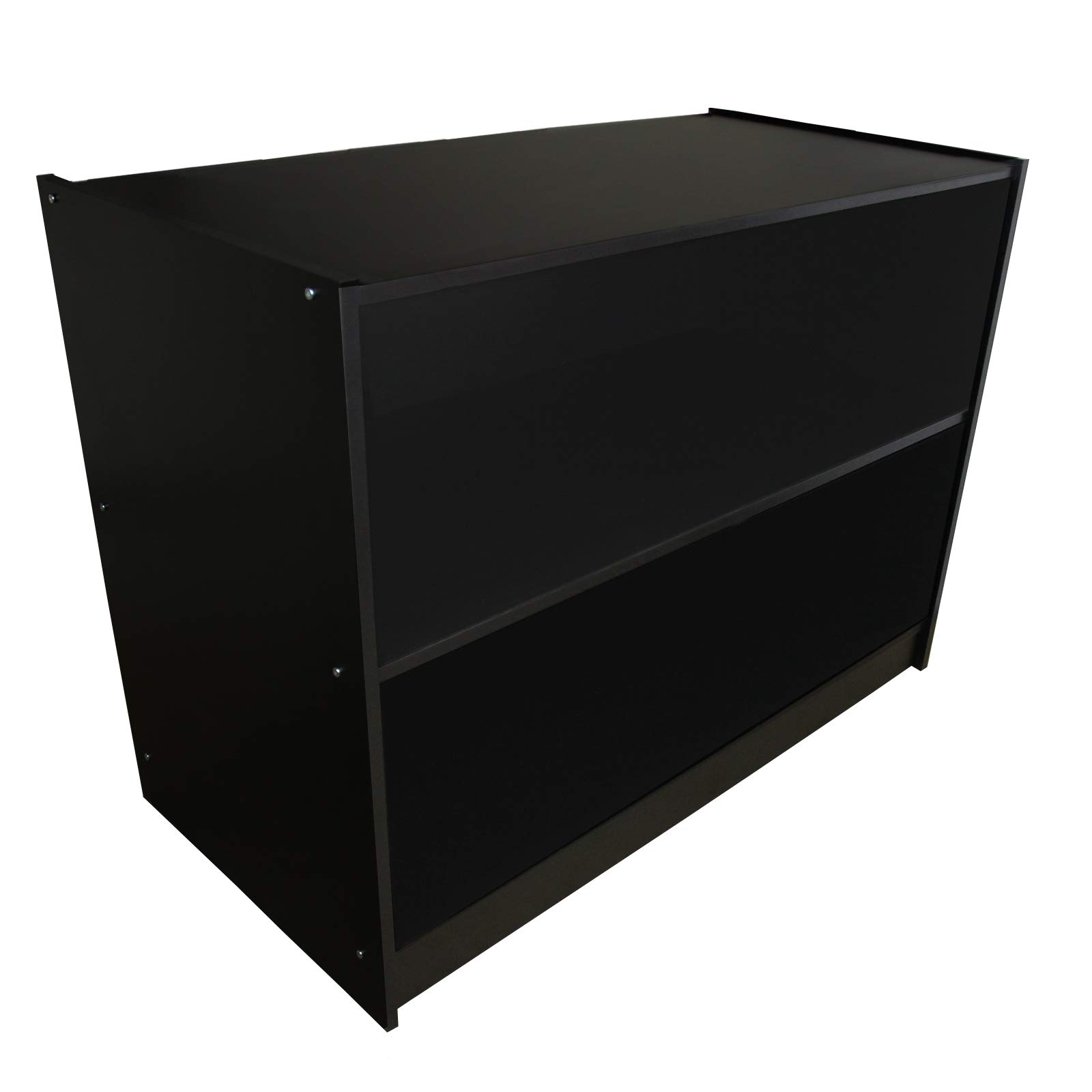 MonsterShop Laden-Theke Verkaufstheke Verkaufstisch Theke Tresen Empfang Rezeption Büronöbel Ladenmöbel 120cm B x 60cm T x 90cm H in Schwarz