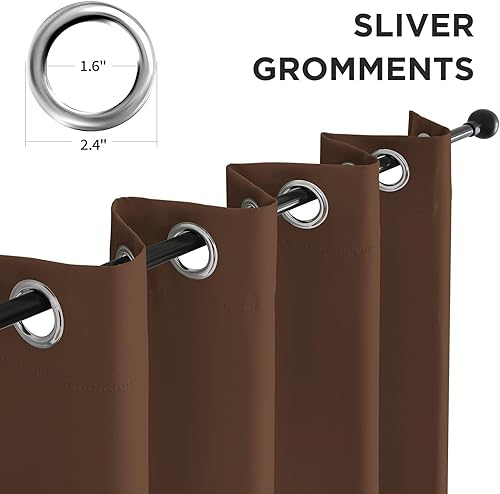 Miniatura 2 de CUCRAF Cortinas opacas de oscurecimiento de habitación para dormitorio, cortinas de bloqueo de luz para sala de estar, 52 pulgadas de ancho x 84