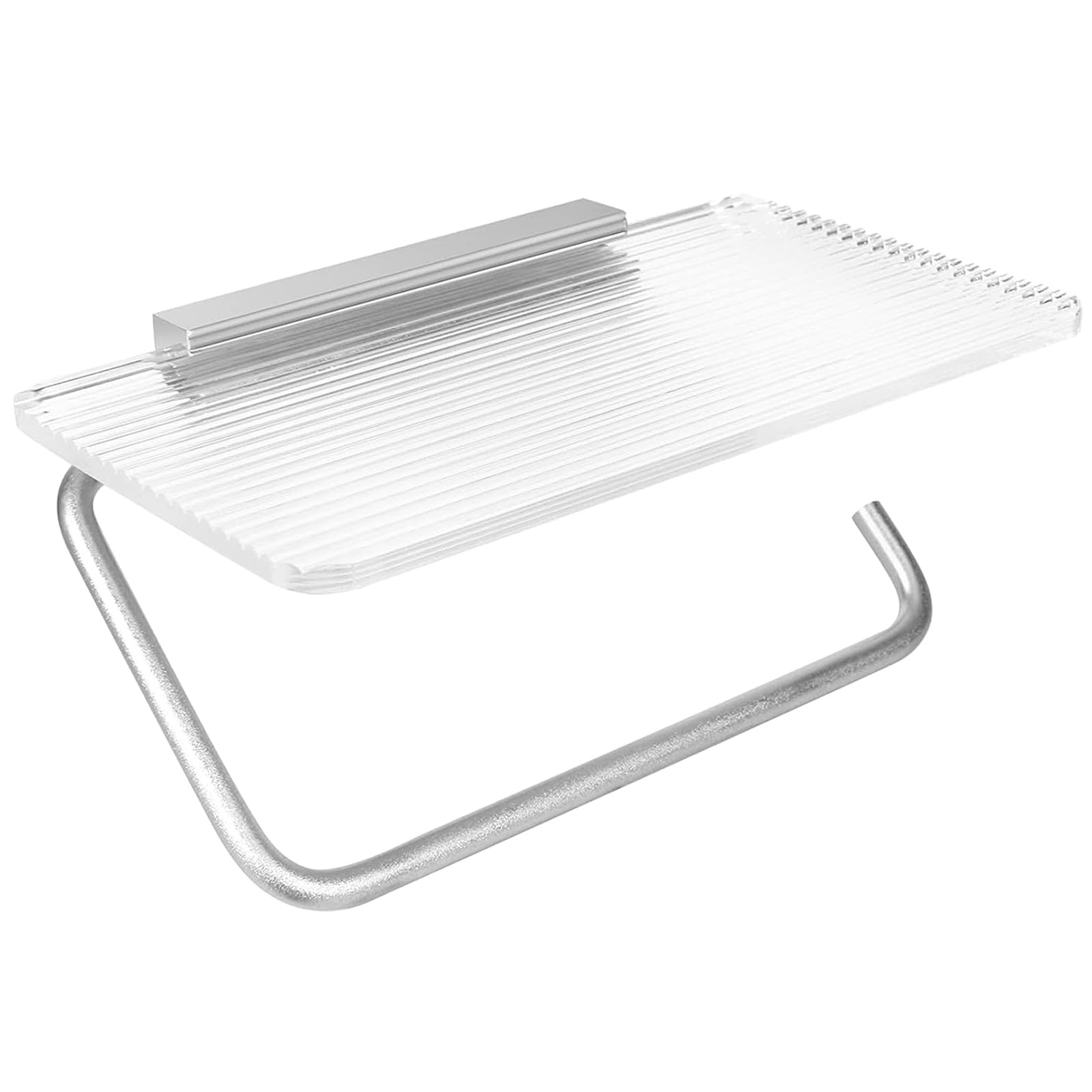 Wall Mounted Acrylic Tissue Dispenser Multifunctional Toilet Roll Holder Adhesive Rack for Bathroom Organization Acrylic Tissue Holder Multifunctional Storage Shelf Bathroom Organizer Toilet
