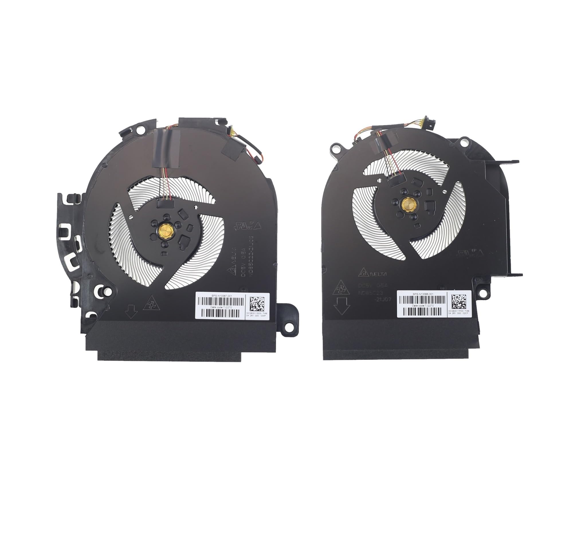 tianwandong Laptop CPU Cooling Fan ND85C22 ND85C23 DC5V 0.5A 4PIN for 16-H 16T-H TPN-C159 16-H0102LA N13388-001 N13387-001(GPU Fan)