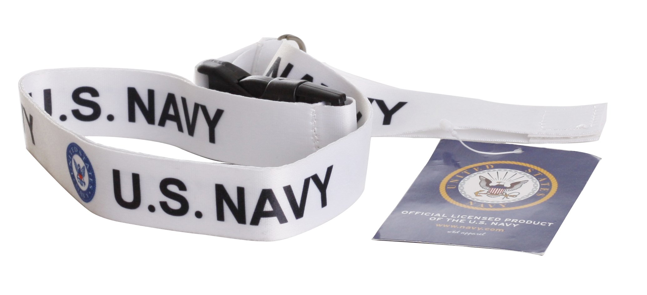US Navy White Official Licensed Lanyard Key Chain ID Holder