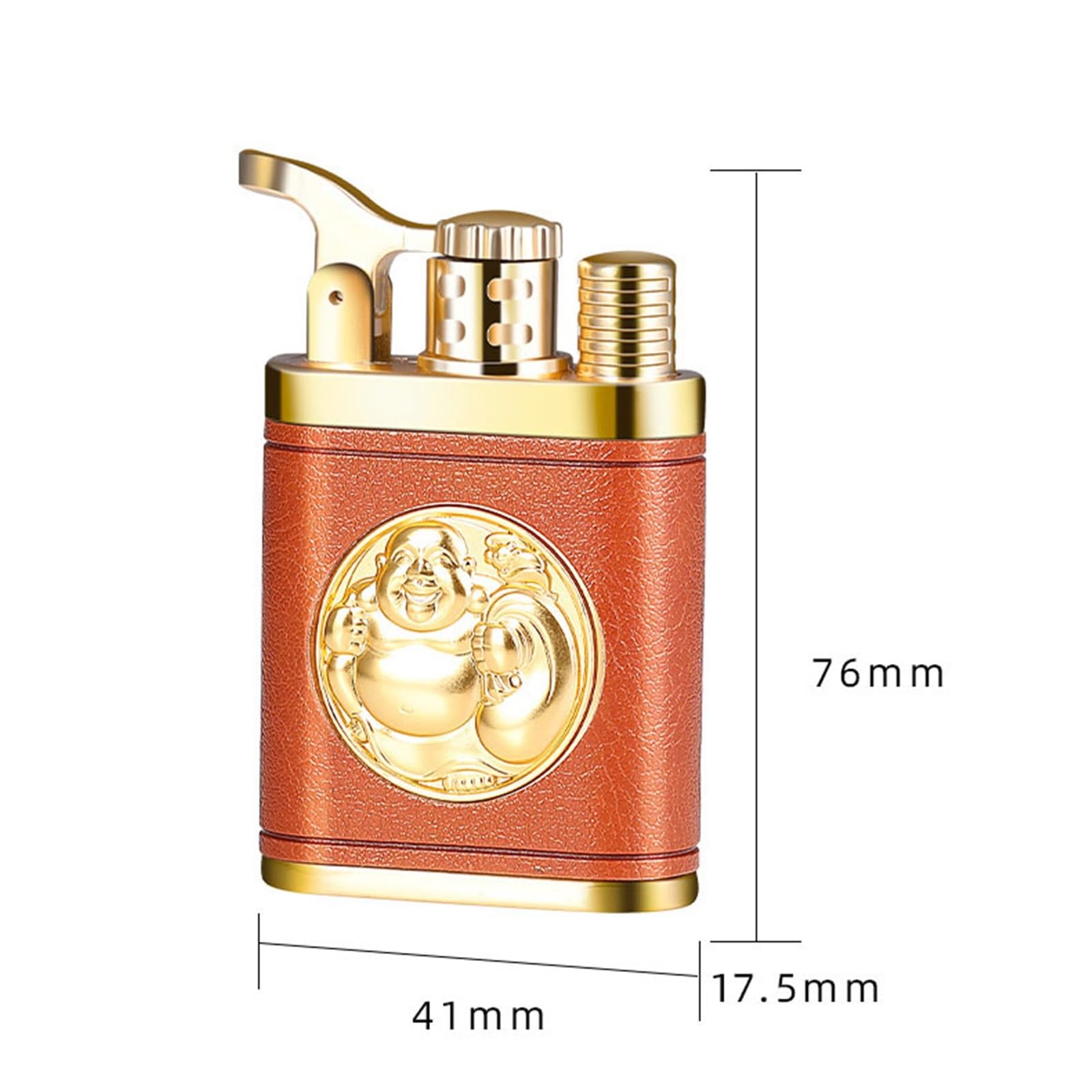 Accendino antivento a butano, fiamma regolabile, design portatile in metallo, ricaricabile per candele, sigarette, sigari, barbecue, campeggio, uso esterno