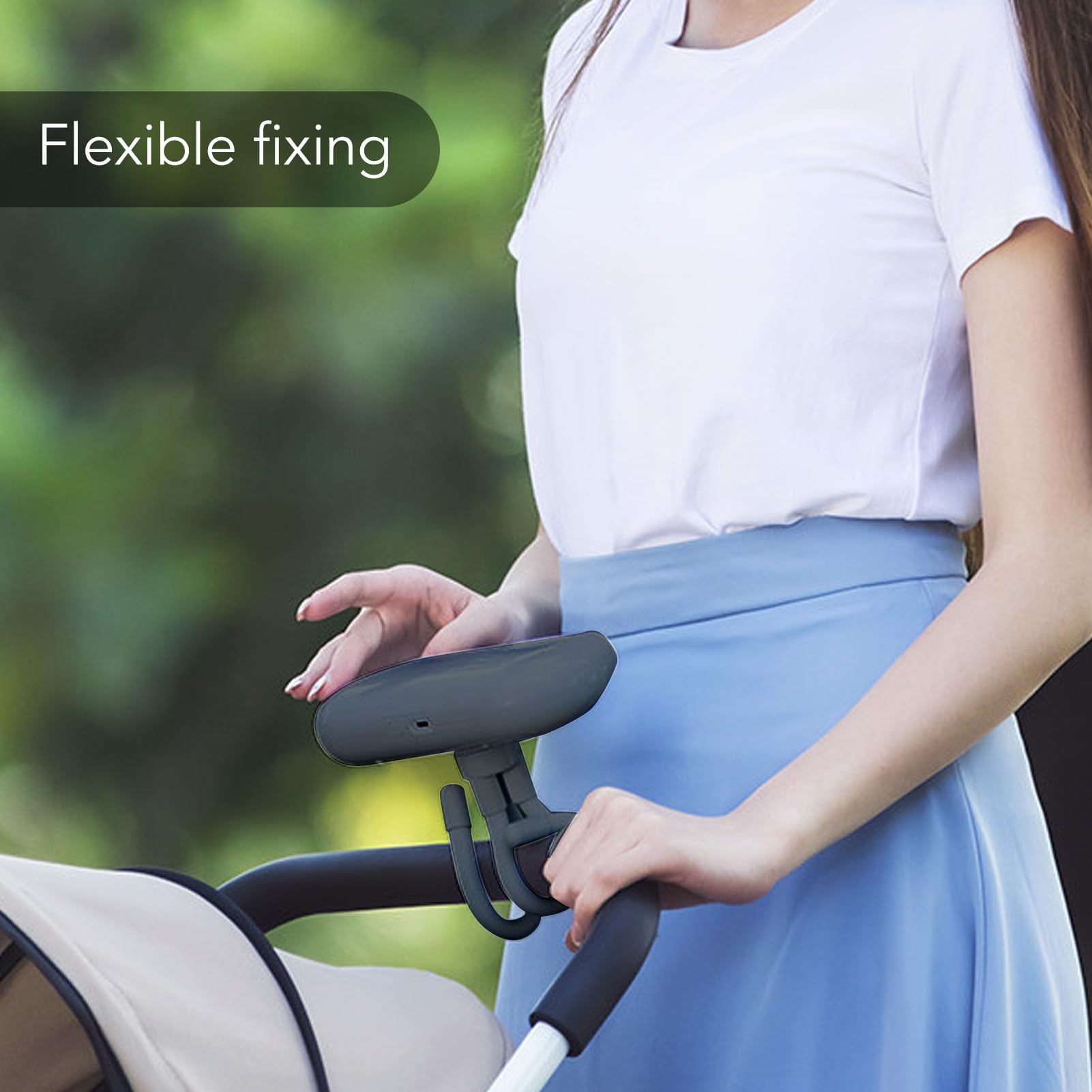Annadue Ventilador para Cochecito, Ventilador de Refrigeración USB de 4 Velocidades con Batería y Trípode Flexible, para Silla de Coche, Cochecito, Oficina y hogar. (BLUE)