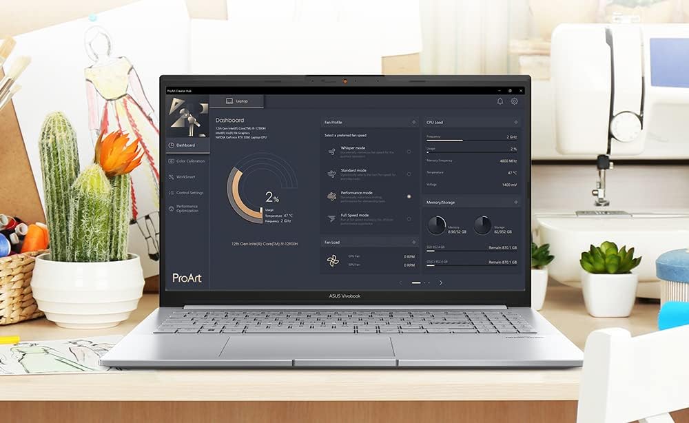 ASUS Vivobook Pro 15 M6500RC-HN058W, Notebook con Monitor 15,6 FHD Glossy, AMD Ryzen 7 6800H, RAM 16GB, 512GB SSD PCIE, NVIDIA GeForce RTX 3050 4GB GDDR6, Windows 11 Home, Argento