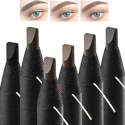 Paquete de 5 lápices de cejas para cejas, impermeables, de larga duración, microblading para marcar, llenar, contornear